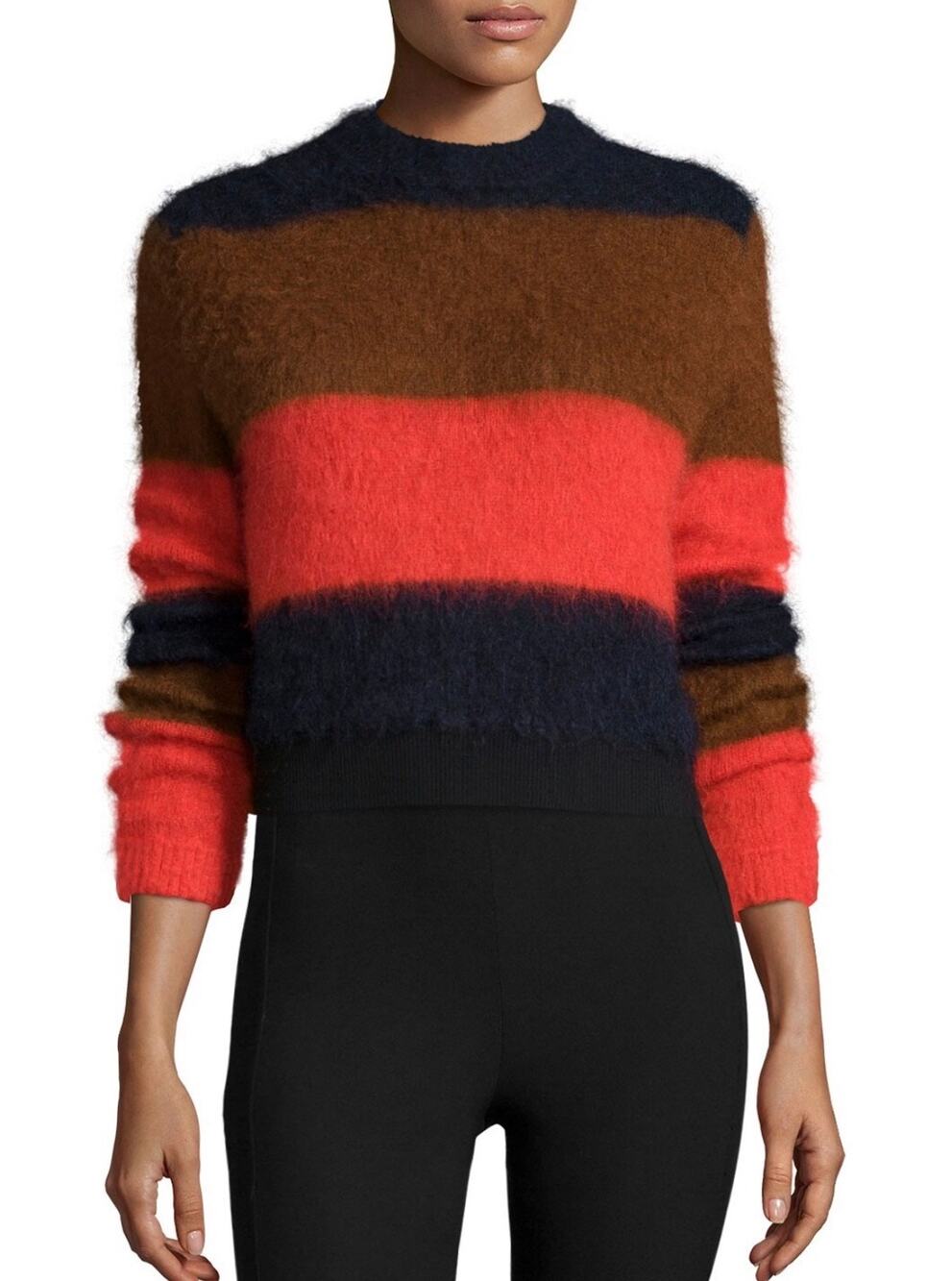 Rag & Bone Petra Striped Mohair Alpaca Sweater Size S Quiet Luxury Color Block